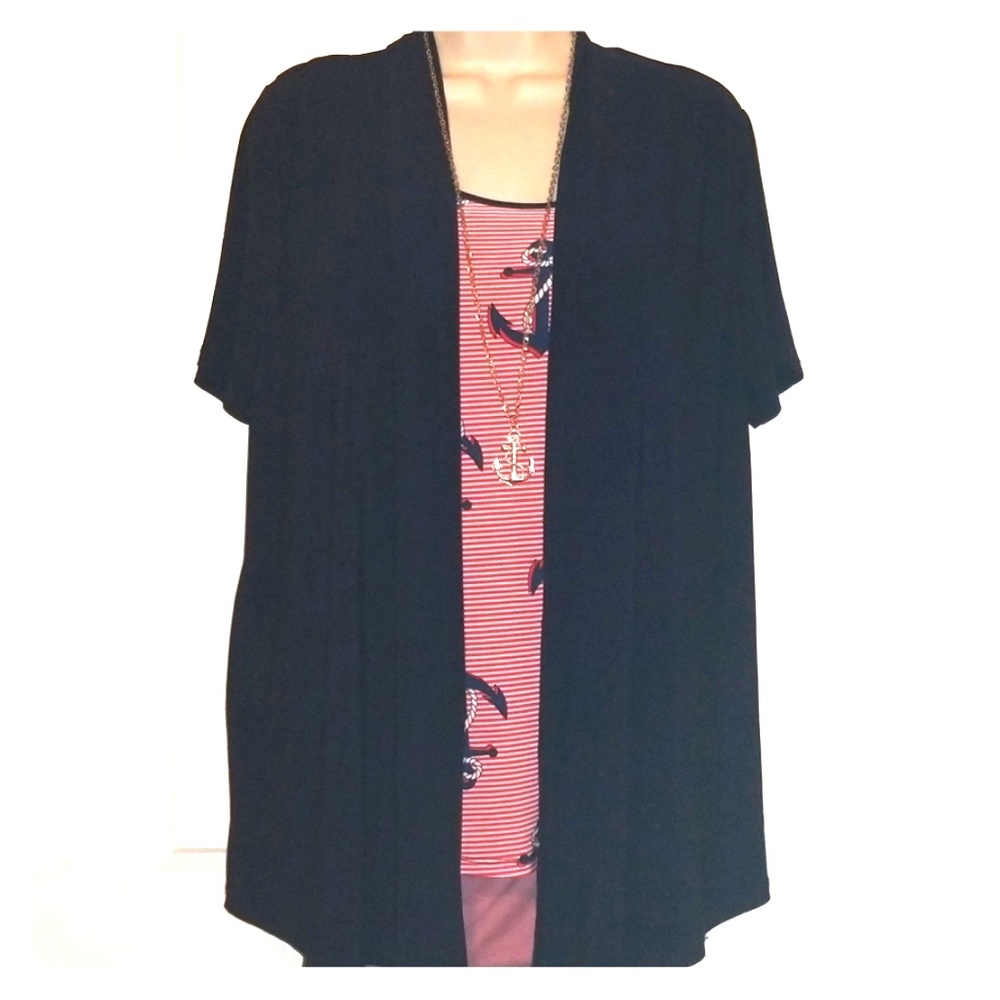 Cute Business/ Casual  Blue short sleeve Jacket